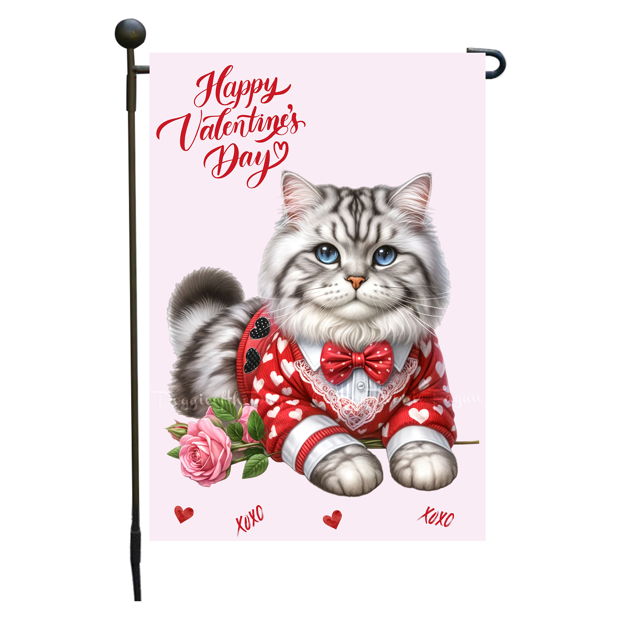 Flagge Valentinstag Katze Garten personalisiert doppelseitig NEU - Bild 98 von 103