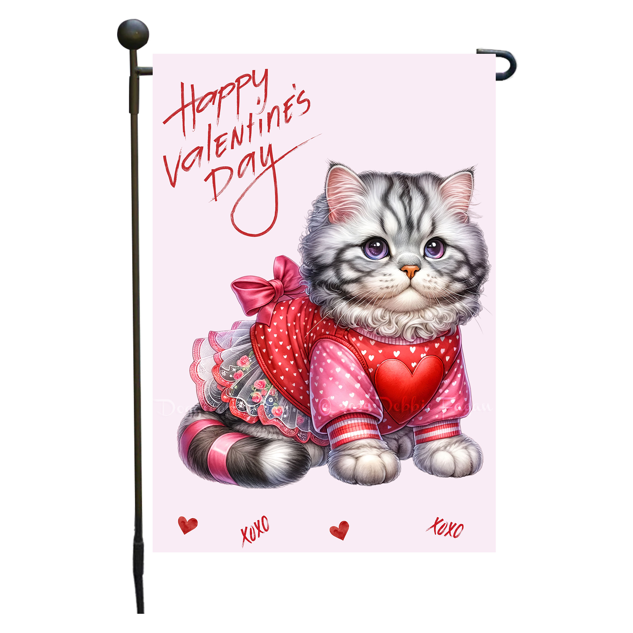 Flagge Valentinstag Katze Garten personalisiert doppelseitig NEU - Bild 99 von 103