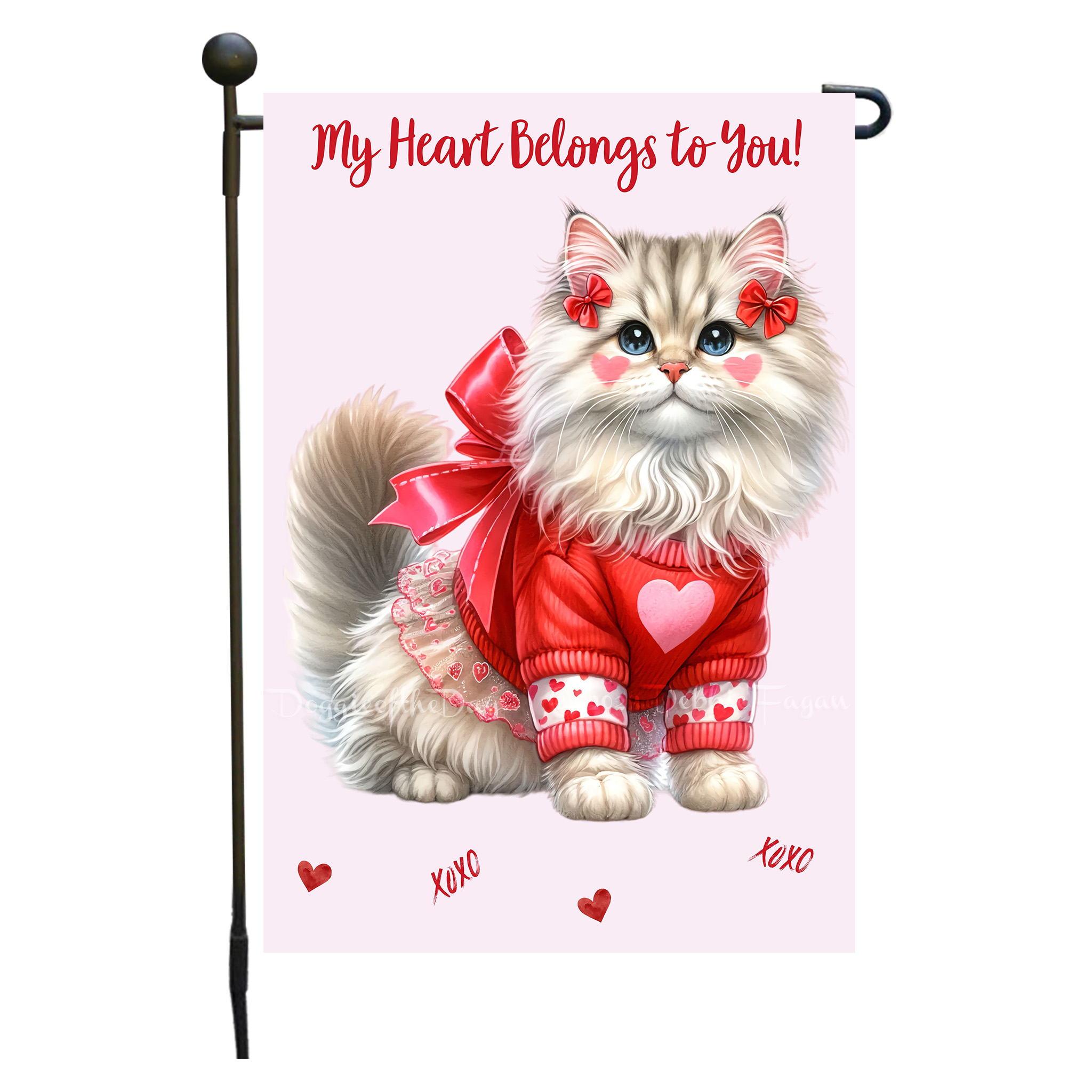 Flagge Valentinstag Katze Garten personalisiert doppelseitig NEU - Bild 75 von 103