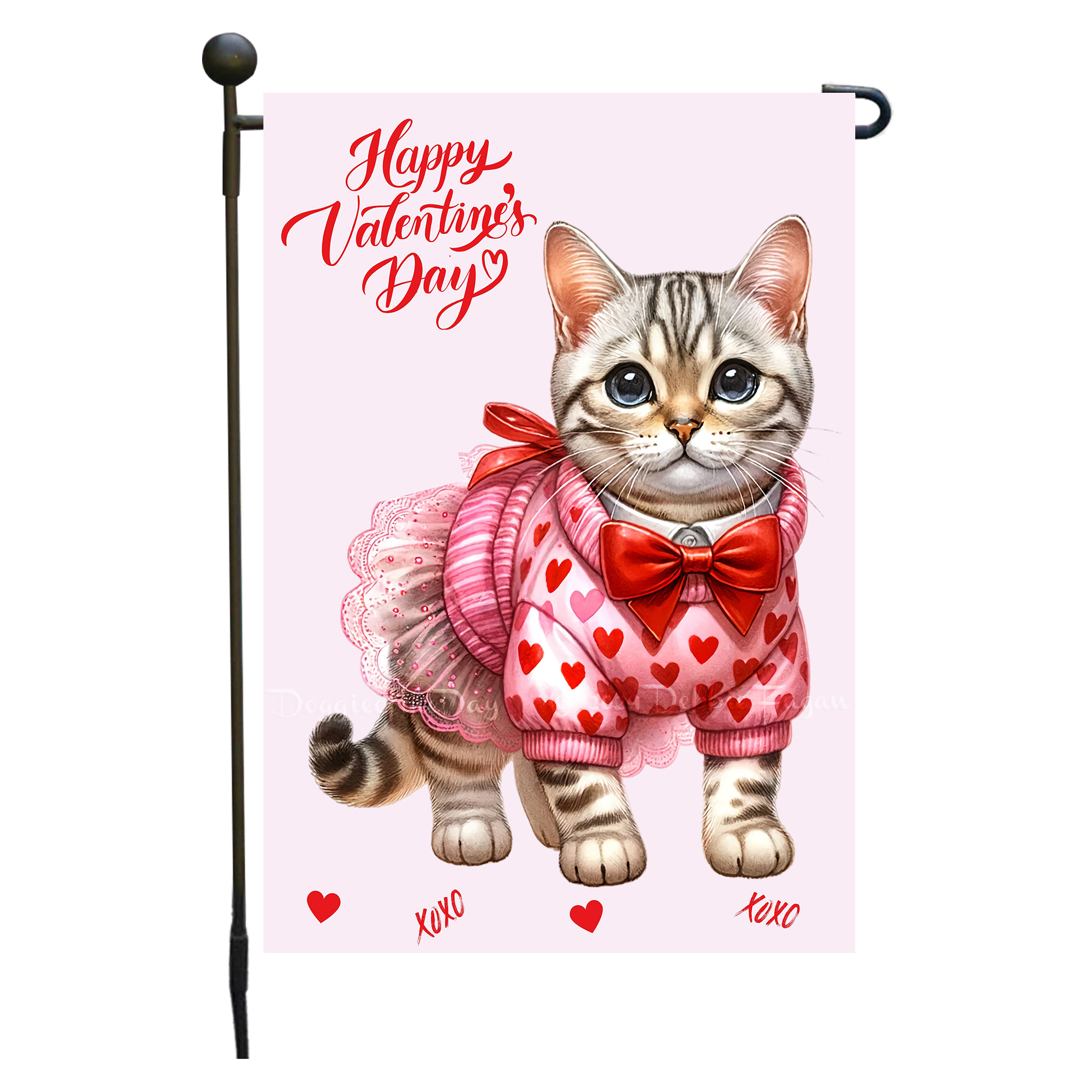 Flagge Valentinstag Katze Garten personalisiert doppelseitig NEU - Bild 38 von 103