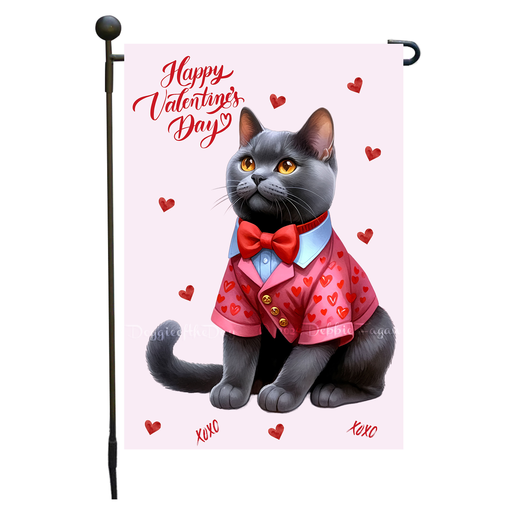 Flagge Valentinstag Katze Garten personalisiert doppelseitig NEU - Bild 46 von 103