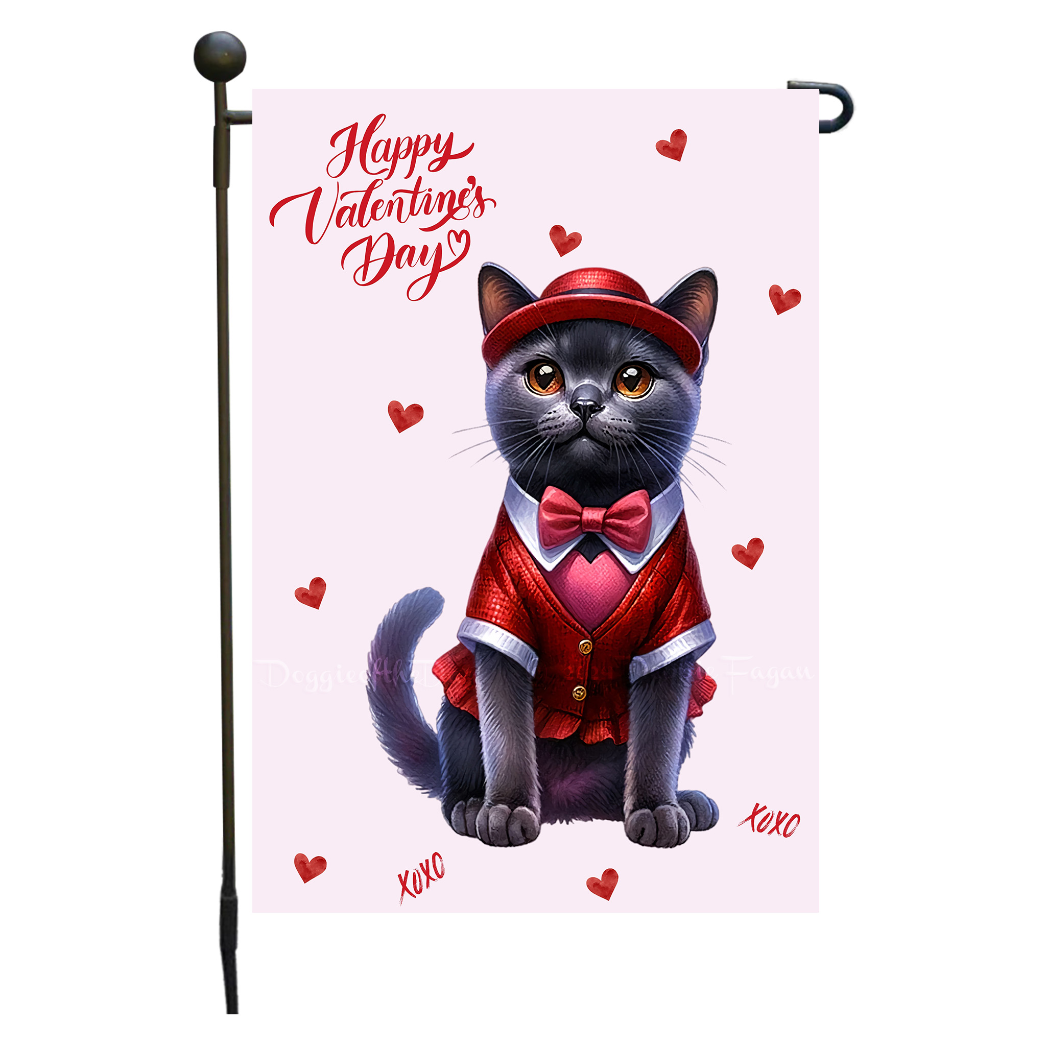 Flagge Valentinstag Katze Garten personalisiert doppelseitig NEU - Bild 47 von 103