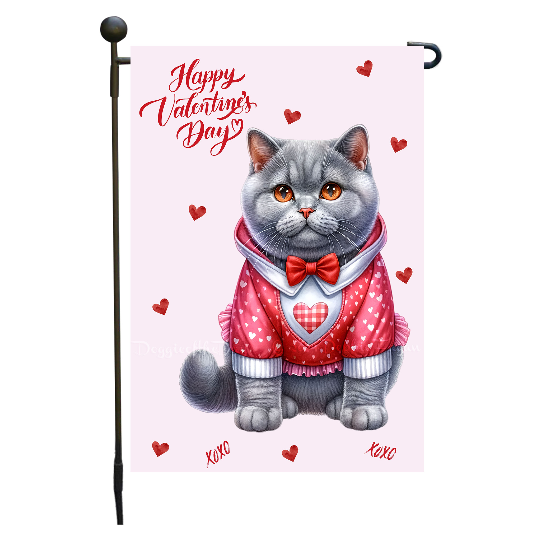 Flagge Valentinstag Katze Garten personalisiert doppelseitig NEU - Bild 34 von 103