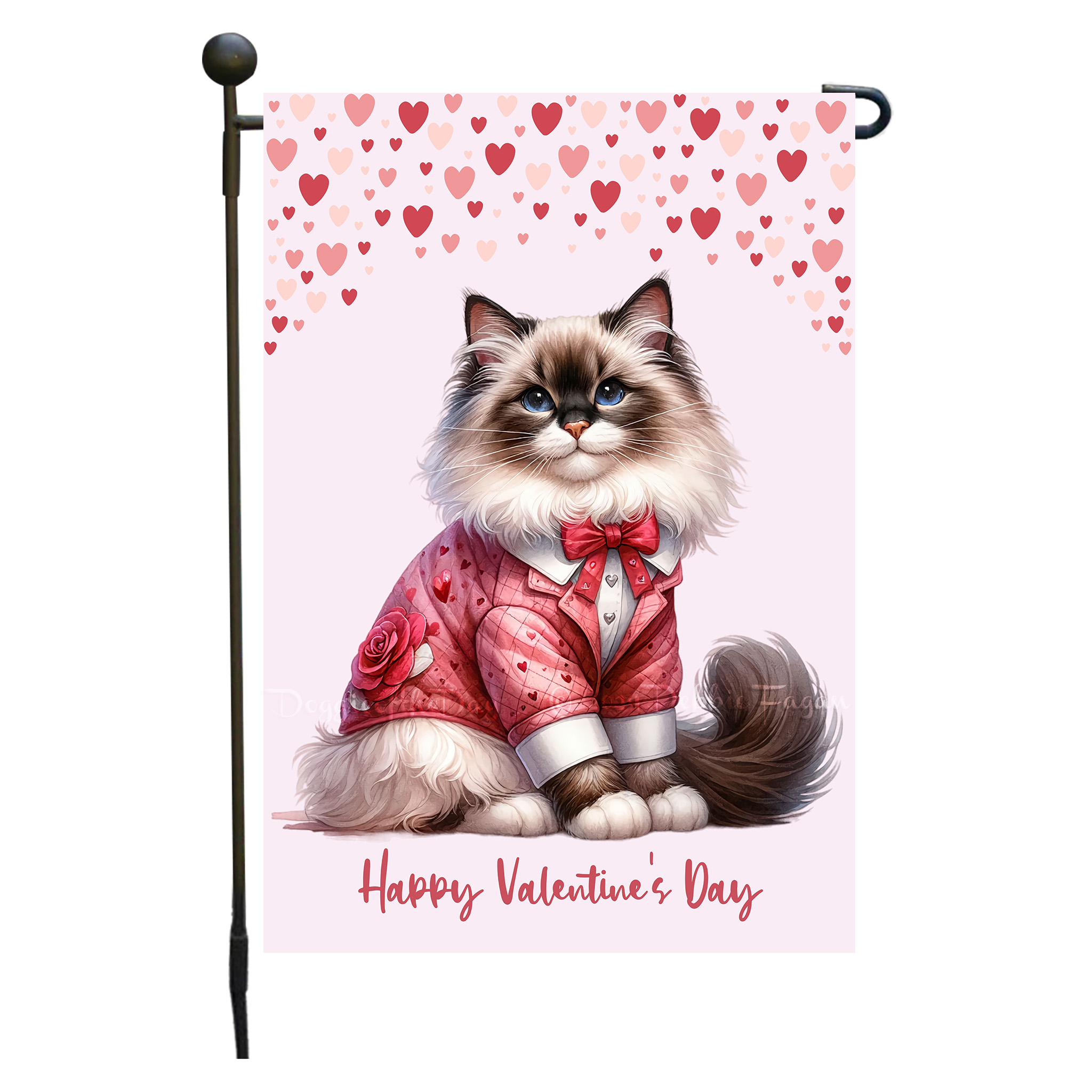 Flagge Valentinstag Katze Garten personalisiert doppelseitig NEU - Bild 24 von 103