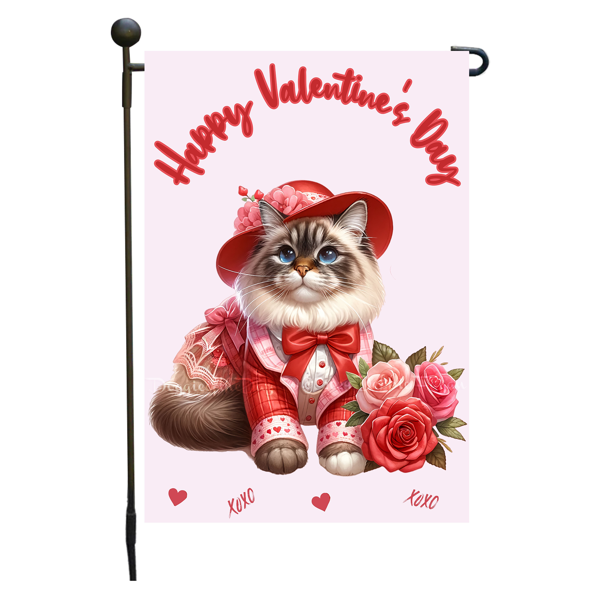 Flagge Valentinstag Katze Garten personalisiert doppelseitig NEU - Bild 25 von 103