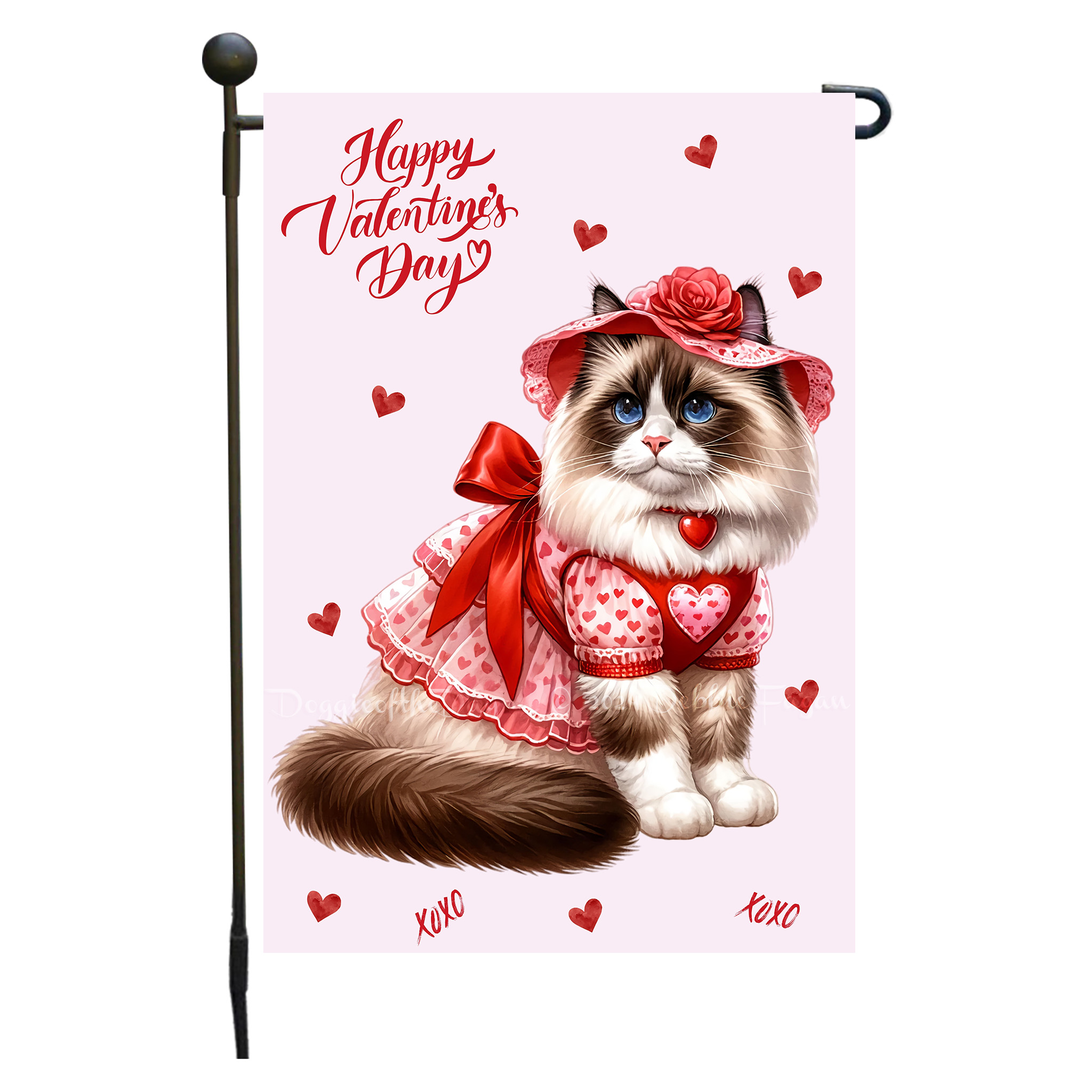 Flagge Valentinstag Katze Garten personalisiert doppelseitig NEU - Bild 92 von 103