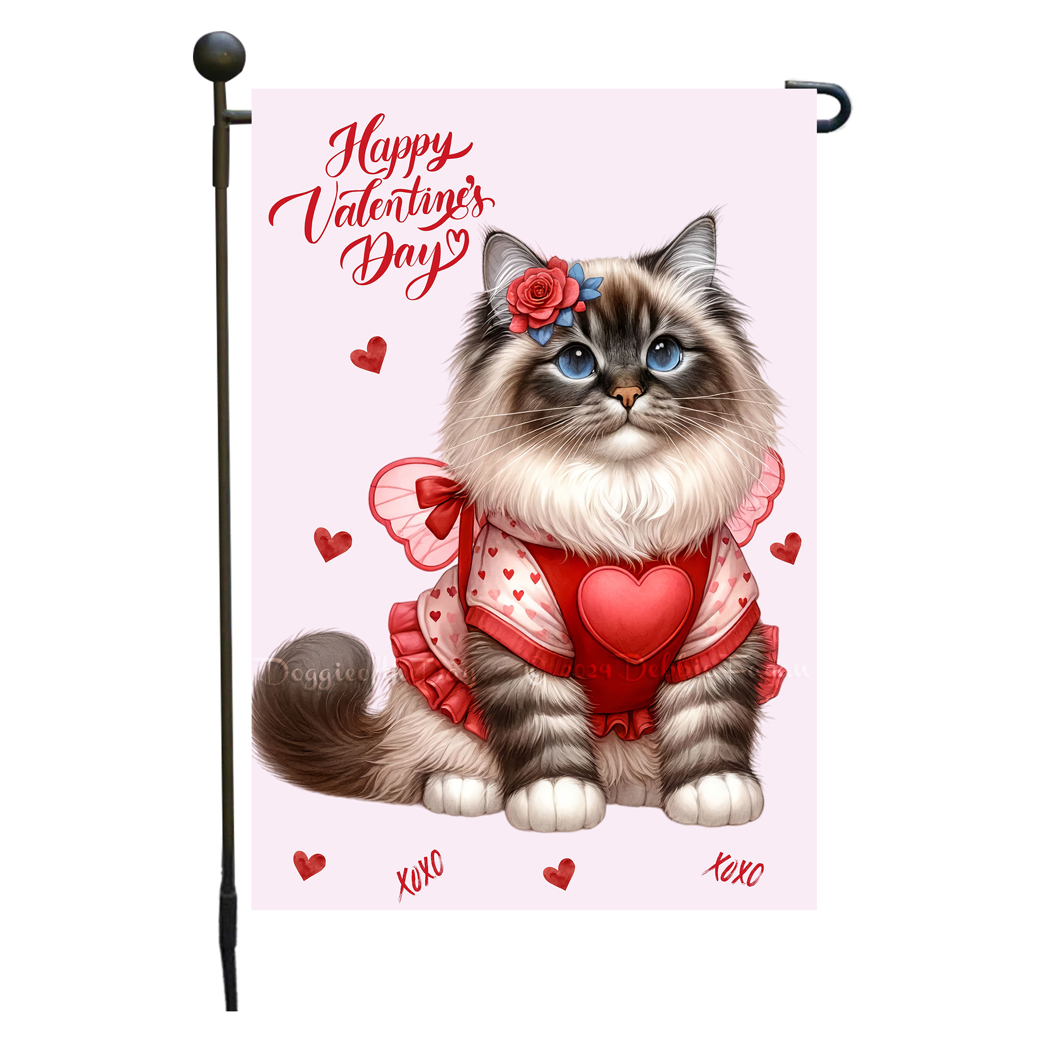 Flagge Valentinstag Katze Garten personalisiert doppelseitig NEU - Bild 28 von 103