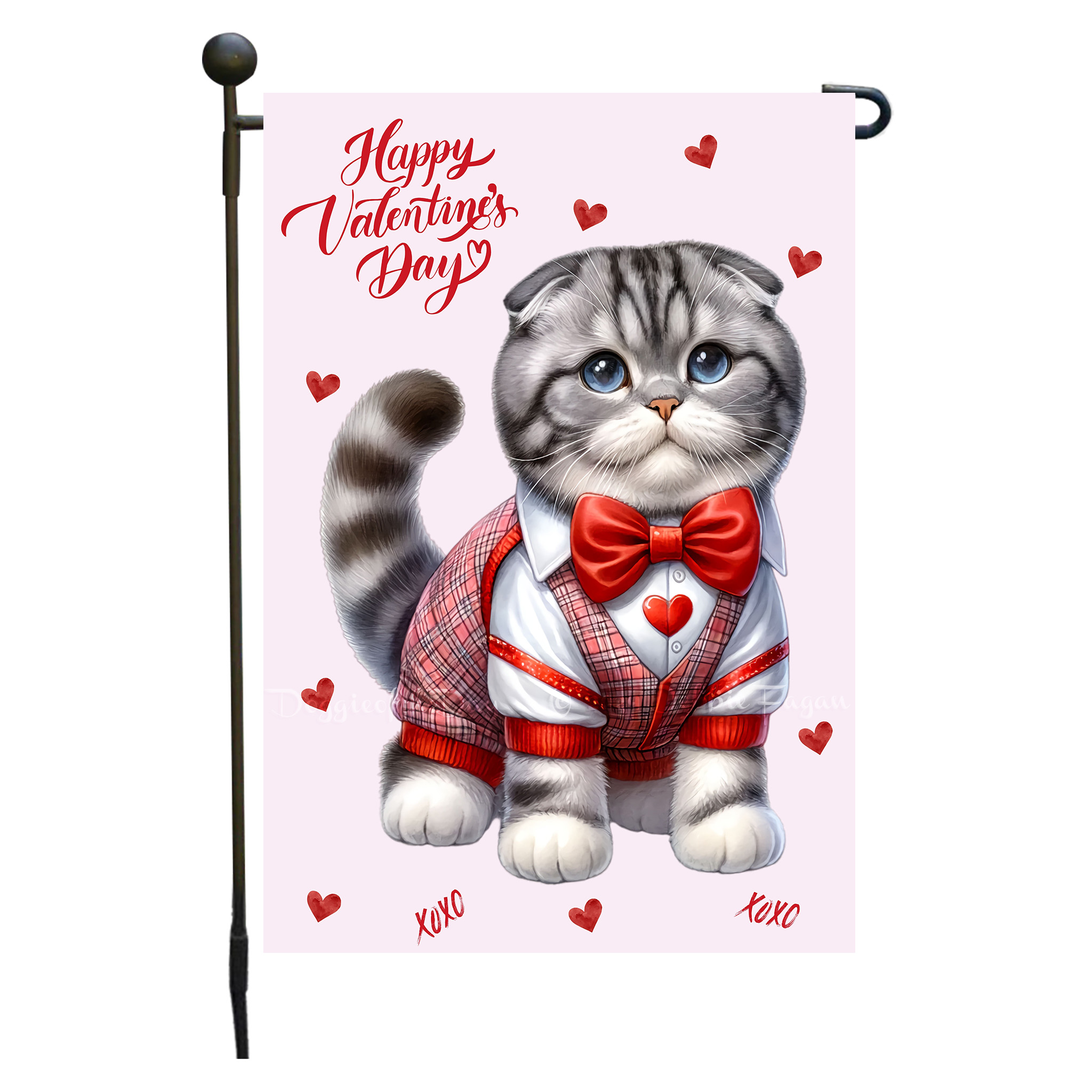 Flagge Valentinstag Katze Garten personalisiert doppelseitig NEU - Bild 85 von 103