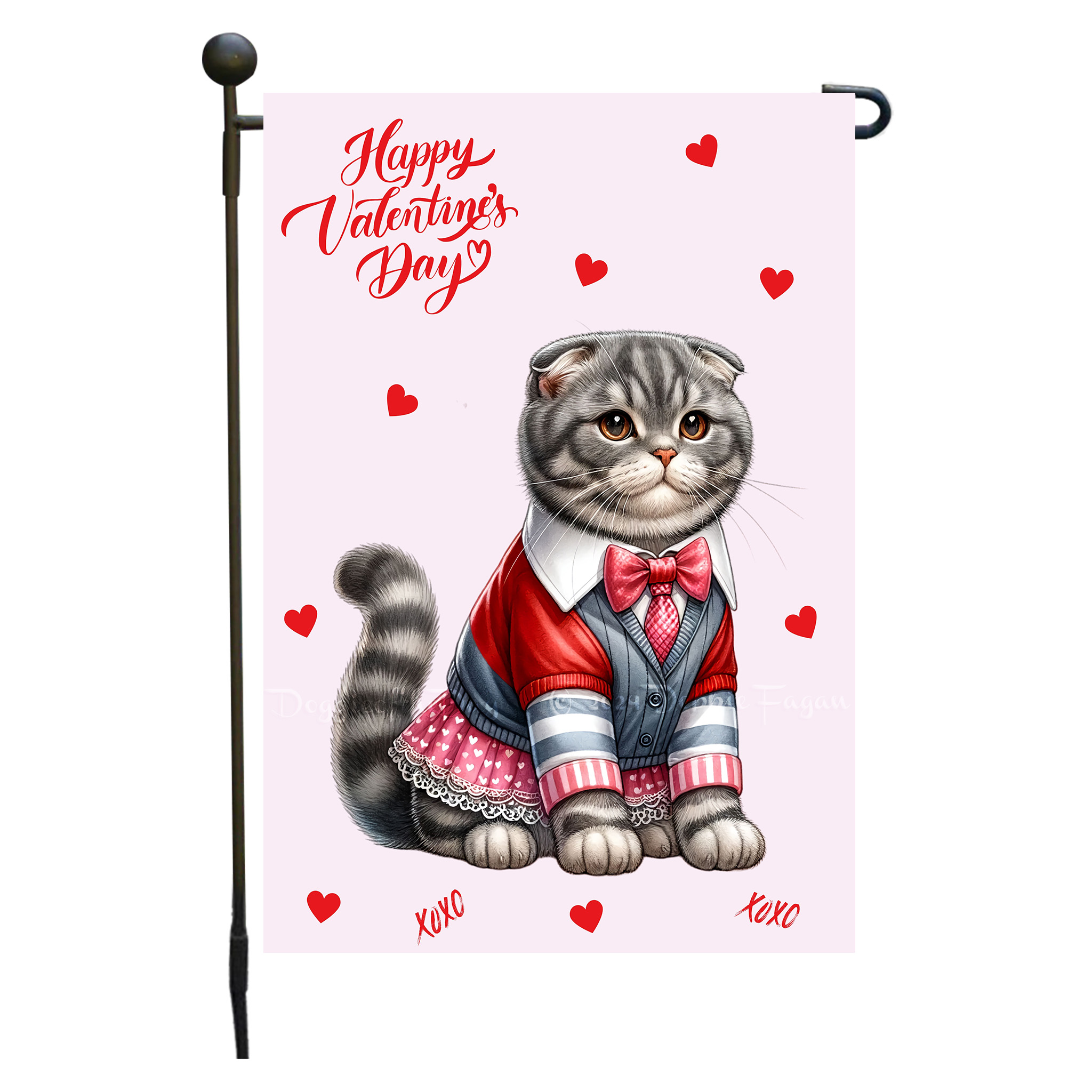 Flagge Valentinstag Katze Garten personalisiert doppelseitig NEU - Bild 86 von 103