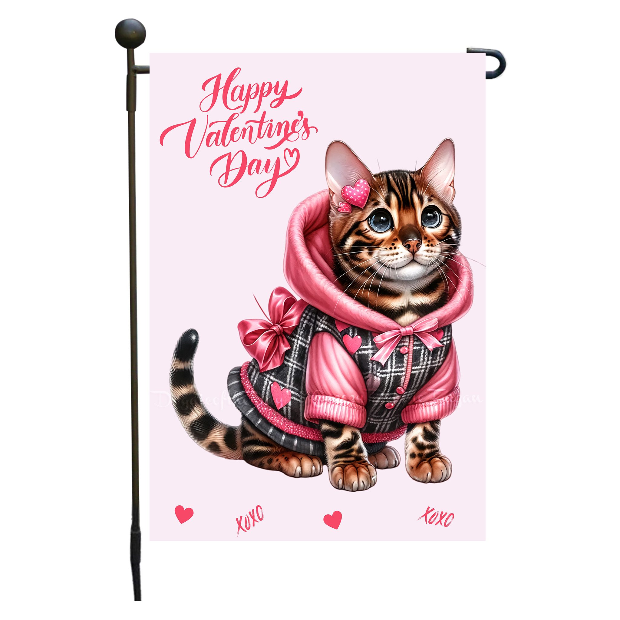 Flagge Valentinstag Katze Garten personalisiert doppelseitig NEU - Bild 19 von 103