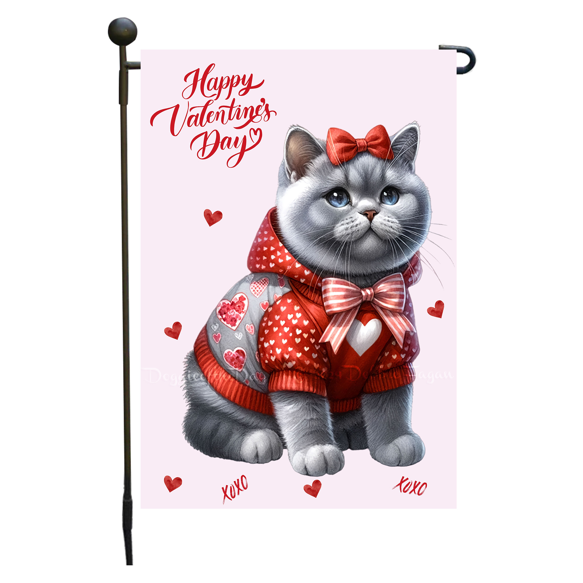 Flagge Valentinstag Katze Garten personalisiert doppelseitig NEU - Bild 36 von 103