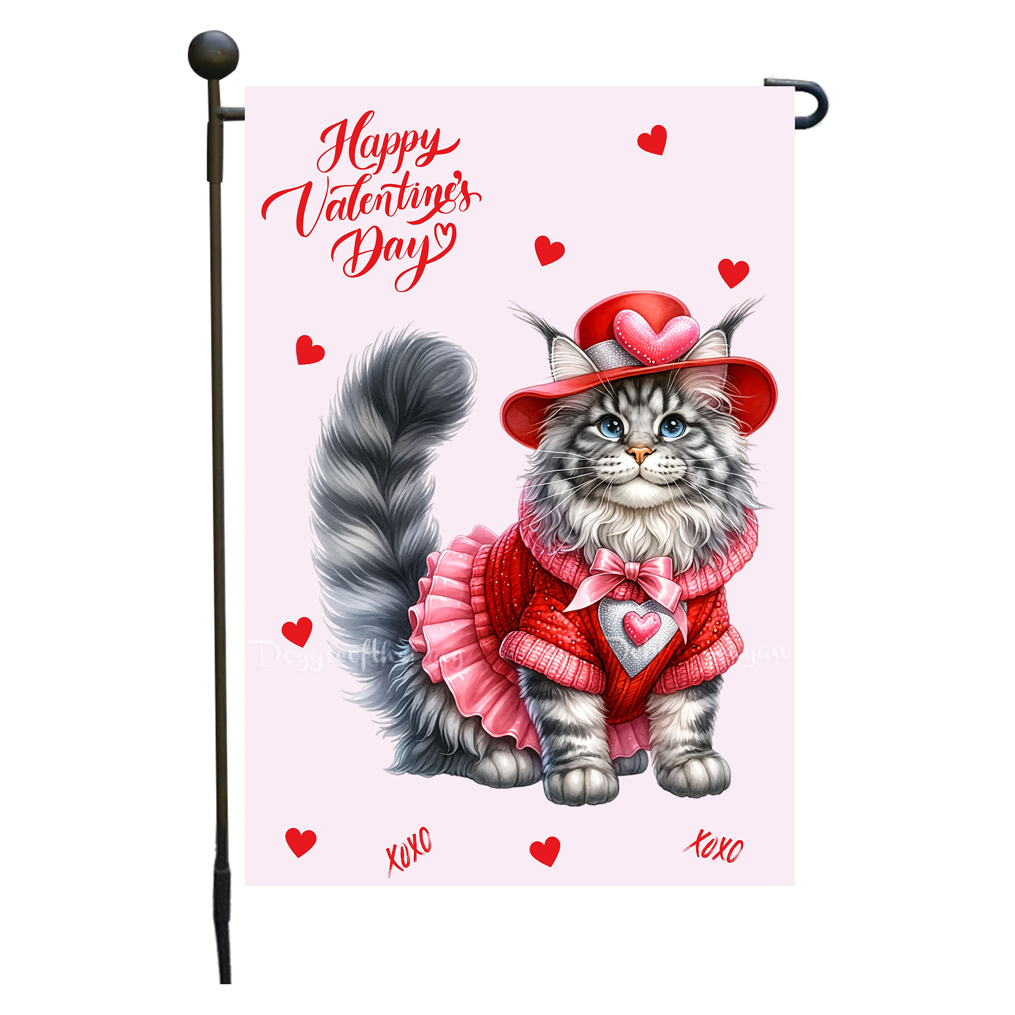 Flagge Valentinstag Katze Garten personalisiert doppelseitig NEU - Bild 52 von 103