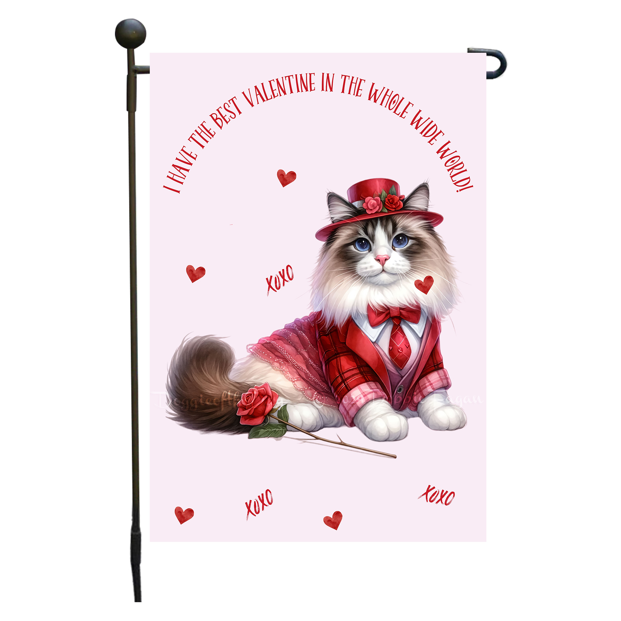 Flagge Valentinstag Katze Garten personalisiert doppelseitig NEU - Bild 31 von 103