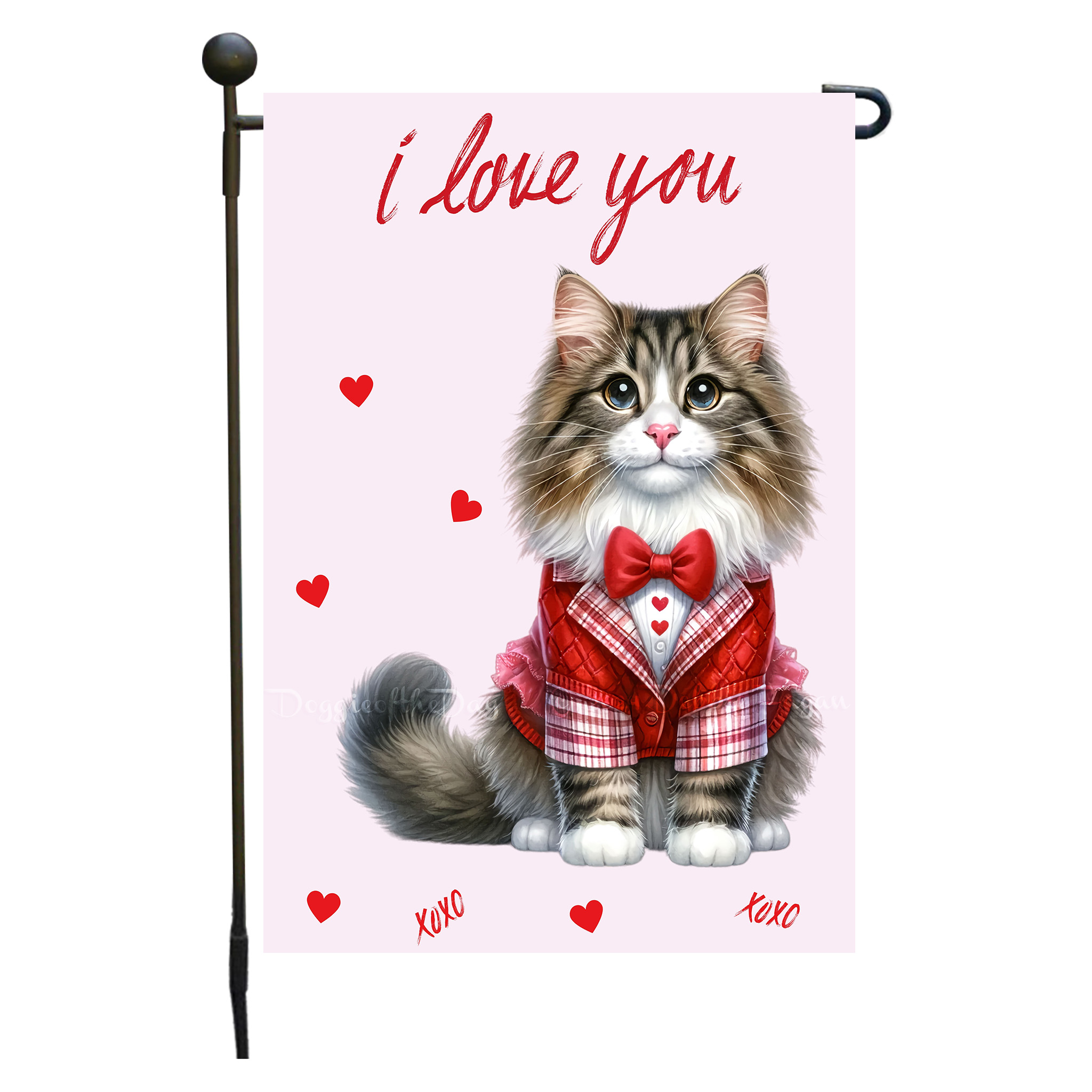 Flagge Valentinstag Katze Garten personalisiert doppelseitig NEU - Bild 78 von 103