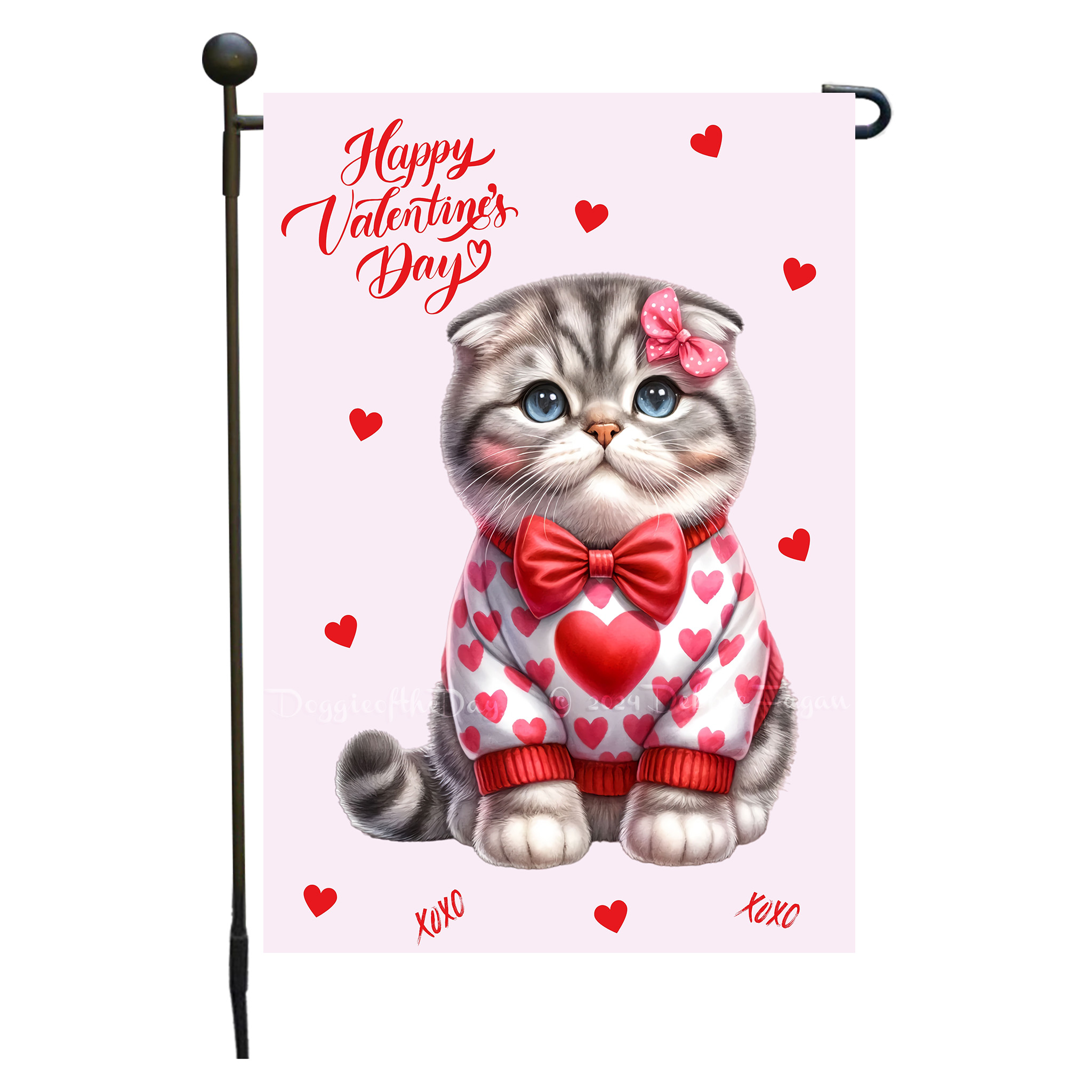 Flagge Valentinstag Katze Garten personalisiert doppelseitig NEU - Bild 87 von 103